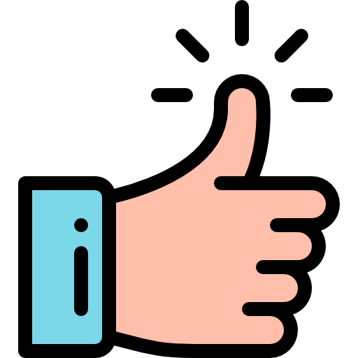 Pulgar arriba icono